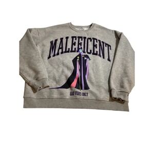 Disney Maleficent Sweatshirt Bad Vibes Only Graphic Print       Pullover Med-852